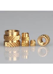 M3 400pcs Copper Hot Melt Inside Nuts Assorted Thread Brass Knurled Threaded Insert Embedment Nuts Set