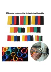 328pcs heat pipe thermal shrink wrap set, termortractil shrinkable tubes assorted wire cable insulation sleeving