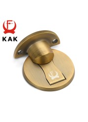 KAK-Magnetic Door Stop, 304 Stainless Steel Door Stop, Hidden Door Holders, Floor Screwless Door Stop Furniture Hardware