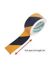 1pc 5m Non-slip Safety Tape Anti-slip Stickers Indoor/Outdoor Strong Grip Abrasive Tapes for Indoor Outdoor Stairs Boat Decks