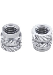 303 Stainless Steel M3 Hot Melt Soil Eight Twill Nuts High-strength Anti-corrosion SUS Embossed Knurled Injection Nut Inserts