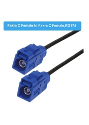 Blue Fakra C RAL 5005 Male Female RG174 Cable GPS Antenna Extension Cord RF Coaxial Pigtail For Car GPS Navigation