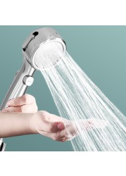2022 New Temperature Display Shower Head Handheld Noshipping Bathroom Accessories High Pressure Water Saving 4 Modes Shower Head