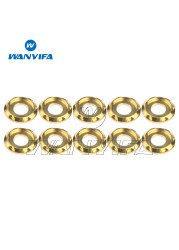 Waniva Titanium Gasket M5 M6 M8 M10 Fancy Decorative Spacer Washers for Motorcycle Car 10pcs