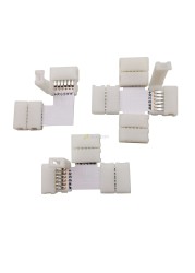 5pcs 12mm 6 Pin RGB+CCT Connector L Shape/X Shape/T Shape No Solder Connector for 6pin 5050 RGB CCT LED Strip