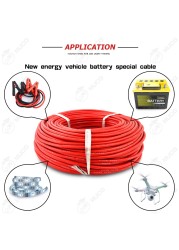 Silicone Cable Red Black Wire Car Battery Jump Wire Automotive Wire Cable 10awg 8awg 6awg 4awg 2awg 18 16 14 12 10 8 6 awg