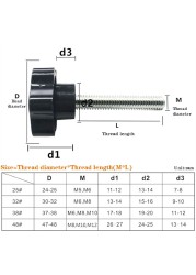 M4 m5 m6 m8 m10 m12 plastic handle screw plum hand tighten screw star shaped tighten nuts bakelite carbon steel handle