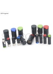 Flat Cover Thin Color Red Blue Green Black Mini XLR TA3M 3 Pin Male Audio Connectors