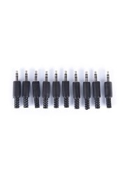 10pcs/5pcs 3.5mm jack plug 3.5 stereo plug black 3.5mm audio jack plug headphone male connector wholesale