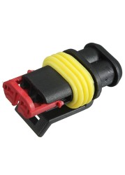 2 way connectors sealed housing terminals and inserts with silicone connector stopper and female make terminals for electrical wire