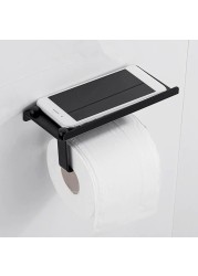 Toilet Paper Holder with Shelf for Bathroom Shelf Wall Mounted Towel Toilet Roll Holder Tissue Holder Box Bathroom Accessories