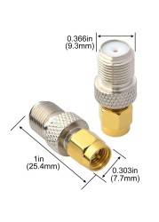 2pcs/1pcs F Type Female to SMA Male Adapter RF Coaxial Coax Antenna Cable F Female to SMA Male Connector