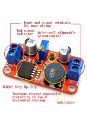 0-3A DC-DC Step Up Power Module XL6019 0-4A XL6009 Boost Volt Converter 3.3V-35V to 5V 6V 9V 12V 24V