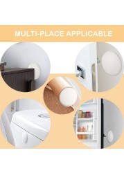 6pcs white door stopper wall protector adhesive transparent self silicone door handle bumper-proof plug muffler non-slip