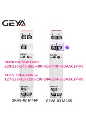 Free Shipping GEYA GRV8-03 Voltage Monitoring Relay Phase Sequence & Phase Failure Protection Relay 8A 10A 1SPDT 2SPDT