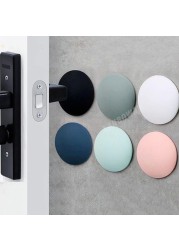 4pcs Silicone Door Handle Bumpers Self Adhesive Deurstopper Protection Porte Pad Mute Stikcer Round Square Wall Protector Pads