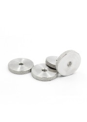 Knurled Thumb Nuts M4 M5 M6 M8 M10 M12 304 Stainless Steel Flat Head Knurled Hand Screw Round Nut Fastening Tools