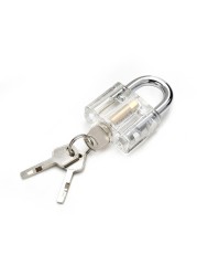 7pcs padlocks transparent locks pick combination practice lock training tools visible practice skill