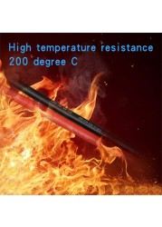 2m Heat Resistant Silicone Wire 14AWG 15AWG 16awg 17 18 20 AWG 22AWG 24 26 AWG High Temperature 200°C Cold Resistance -60°