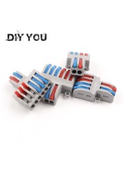 5/10pcs/lot SPL-42/62 Mini Quick Wire Connector Universal Wiring Cable Connector Push In Connector Terminal Block DIY You