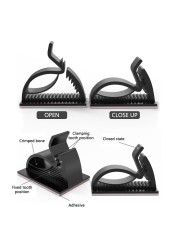 20pcs Self Adhesive Cable Clips Cord Management Black Wire Holder Organizer Clamp Self Adhesive Car Wire Clip Accessories