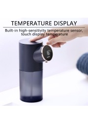 Automatic Soap Liquid Dispenser with USB Charging Bathroom Liquid Soap Dispenser Digital Display Smart Temperature Sensor