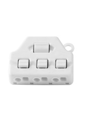 1 In 3 Out Press Snap Terminal Power Supply Port Sharing Hub Box Light Cable Connect Splitter Distributor LED Connector Splitter