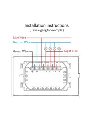 Yagusmart Tuya Zigbee Smart Switch Neutral Required Wall Light Push Button Switch SmartThing Alexa Google Home APP Control Black