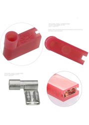 20/30/50/100pcs Fully Insulated Nylon Flag Wire Crimp Terminal Electrical Quick Cable Crimp Terminal Copper Spade Connector