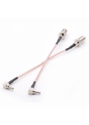 10pcs 5cm/15cm/30cm/50cm RG316 Coaxial Cable Pigtail F Female to CRC9 Male Right Angle Cable F Female Switch Cable Adapter