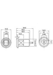 5pcs Key Switch On/Off Lock Switch KS-02