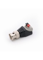 CCTV Camera Terminal BNC Male UTP Video Balun Connector Cable Adapter Plug Connected Pressure for CCTV Camera