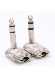 10pcs 90 Degree Right Angle 6.35mm Mono/Stereo 2/3 Pole Jack Plug 6.35mm Guitar Phono Pie Connector 1/4 Inch