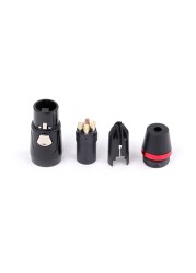 20pcs High Quality Zinc Alloy Black XLR 3 Pin Male And Female Audio Connector Cable Adapter For Audio Video