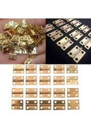 Mini gold Copper Brass hinges 8*10MM jewelry box DIY furniture cabinet mini butt