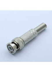 12/50/100pcs BNC Male Plug With Spring Connector Terminator RF Coax Adapter For CCTV