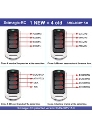 Scimagic-RC Multi Frequency 280-868MHz Clone Garage Remote Control 433MHz 868MHz Rolling Code Transmitter Command Gate Key Fob