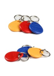 100KHZ Waterproof RFID Card Key Fob Access Control Color Smart Card Keychain 125pcs