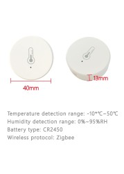 Tuya ZigBee Temperature Humidity Sensor Works with Alexa Google Smart Home Smart Life / Tuya Smart App Contro