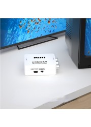 HDMI-Compatible with RCA AV/CVSB L/R Adapter Video Box HD 1080P 1920*1080 60Hz HDMI2AV Support NTSC PAL Output HDMIToAV