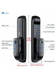 Tuya Lock Smart Smart Door Lock With Biometric Fingerprint Wifi Lock With Fingerprint/Password/RFID Card/Key/APP Unlock