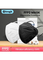 10-100pcs ce ffp2 mascarillas kn95 mascherine ffp2 nere 5 layers black fpp2 masques ffp2 adulte approved fpp2 mascherina ffpp2