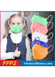 Elough KN95 Mascarillas Niños FFP 2 الأسماك الأطفال FPP2 أقنعة Resuable Mascarilla FFP2 Infantil Homologada 4 طبقات FFP2Mask الاطفال