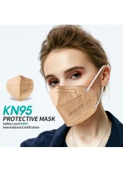 FFP2 قناع شهادة CE Mascarillas FPP2 Negras 5 طبقات ffp2fan 9 لون الكبار KN95 أقنعة FP2 Mondkapjes FFP 2