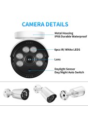 AZISHN 8MP 4K HD Network Camera Dual Face Detection Light Source Infrared Night Vision 48V POE Outdoor Video Surveillance Camera