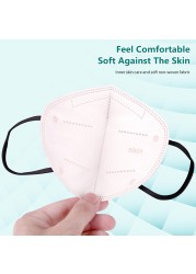 mascarillas fpp2 face mask 5 ply breathable FFP2 approved respirator mascarillas kn95 ce certification ffp2masque