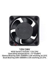 12V 24V 4020 40mm fan ball bearing 40x40x20mm fan 4020 cooling fan 4cm laptop cooling fan radiator fan