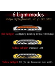 Awapow Bicycle Alarm Anti-theft Bike Rear Alarm USB Rechargeable LED Waterproof Tail Light Automatic Induction Bicycle Lamp