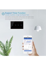 New ewelink wifi smart wireless switch 4-6 key touch switch APP remote control timing light switch compatible with Alexa Google