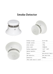 2 in 1 Wireless Carbon Monoxide Smoke Sensors Co Toxic Gas Leak Detector 85dB Built In Voice Promp Digital Color LCD Display